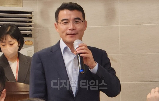 김정삼 과기정통부 정보보호네트워크정책관(국장)이 22일 열린 '정보보호 신속확인제' 관련 기자간담회에서 발언하고 있다. 윤선영 기자